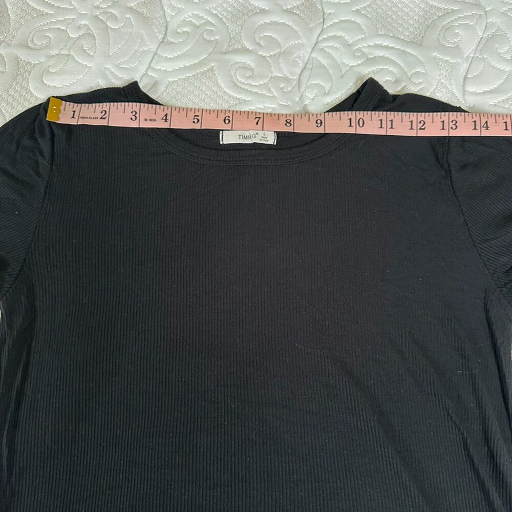 Timing solid black tee - Picture 6 of 6